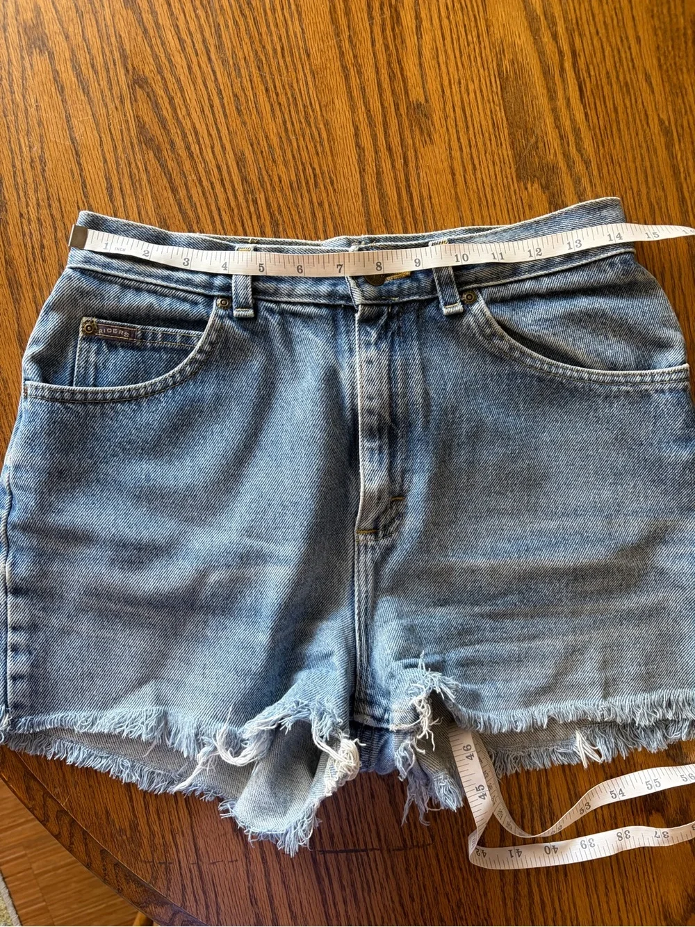 Riders by Lee Women's Light Blue Denim Cutoff Shorts with raw hem